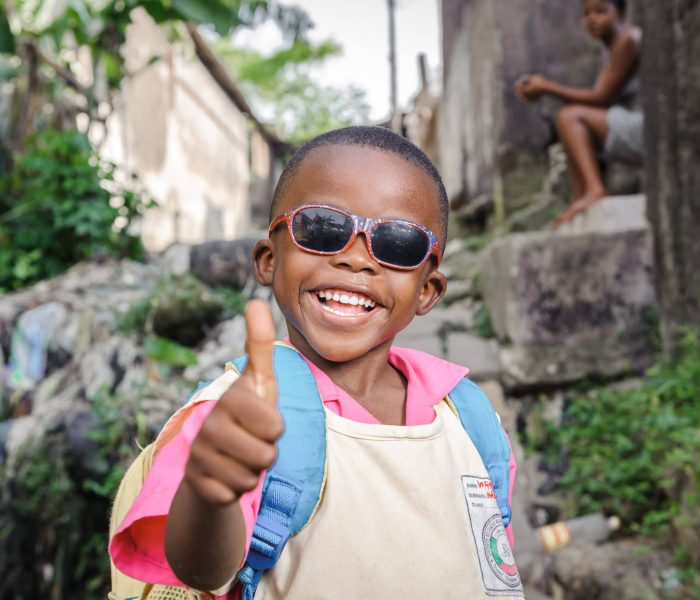 Eye patient Tresor second home visit