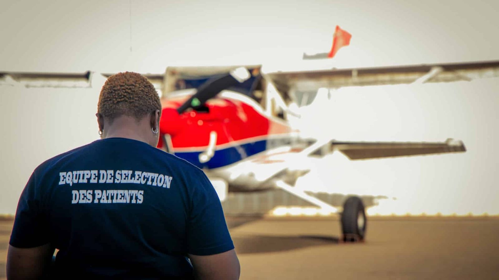 Mercy Ships Patient Selection Team prepare to go on a MAF plane in Madagascar for field consultation to assess patients.