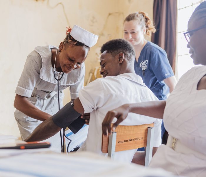 Betty Koker, ETA participant, during class at the Counnaught Hospital.