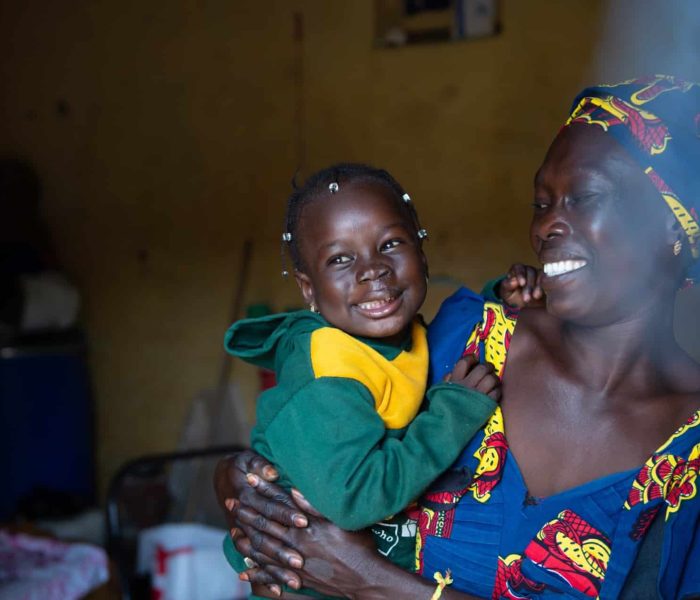 Kadidja, 4, cleft lip patient, with her mother, Ramata, at her aunt's home in Pikine after getting fully discharged from the HOPE Center.